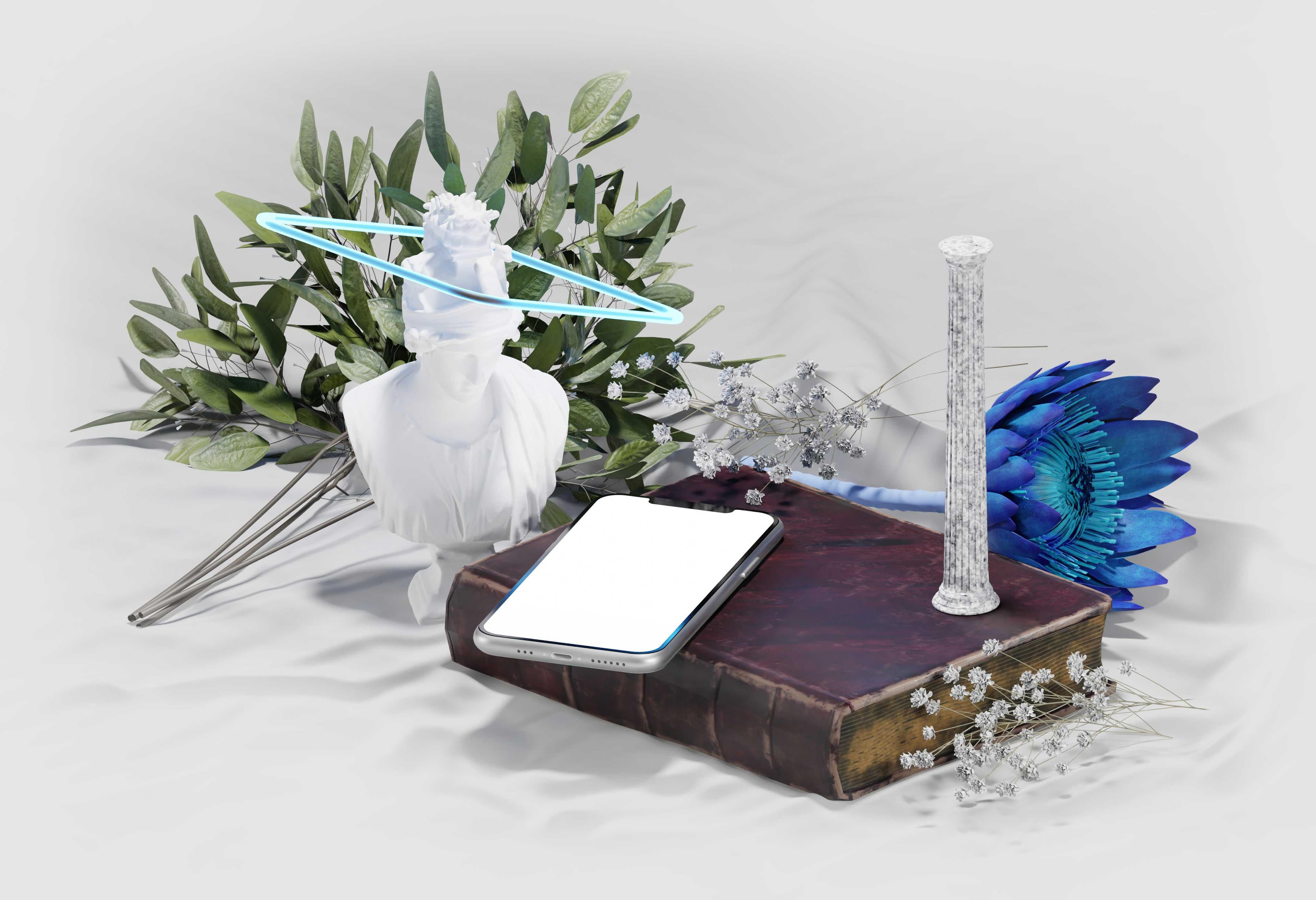 A fantastic image of a blog, stuck between ancient and modern times.